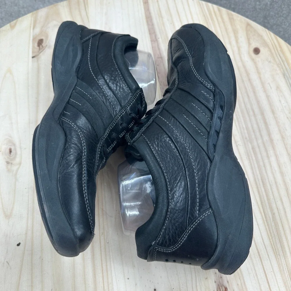 Clarks Clarks Wave Walk Mens 8M Black‎ Leather Lace Up Walking Shoes Sneakers